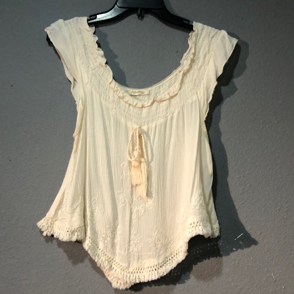 Cream detailed Blouse